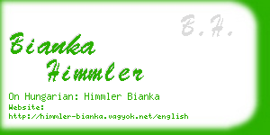 bianka himmler business card